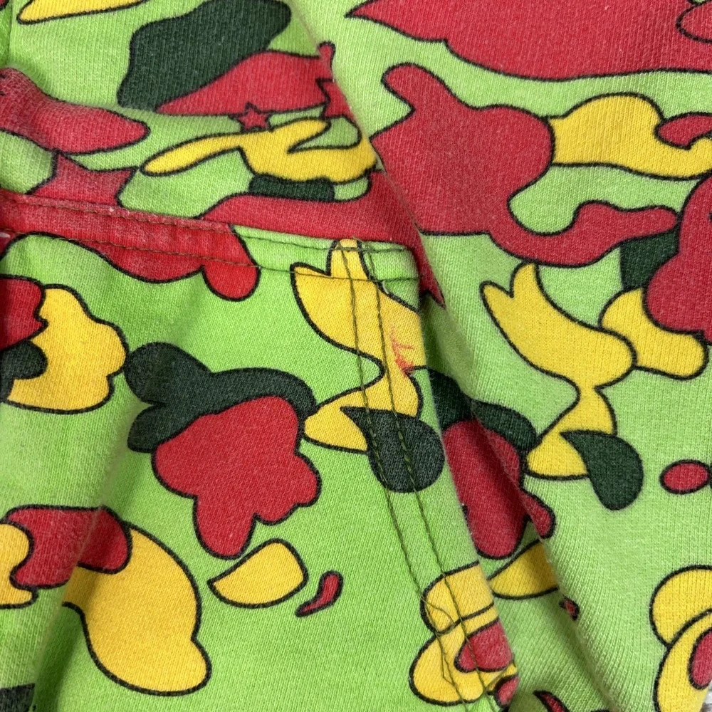 Vintage A Bathing Ape BAPE Hoodie Boy Medium Psyche Camo Full Zip Rasta Pharrell